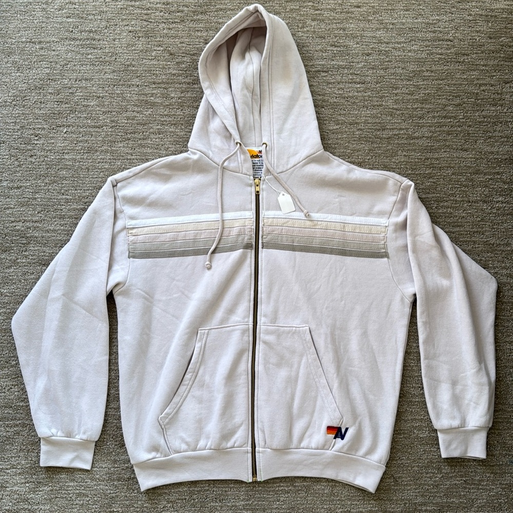 ⭐️NEW⭐️ Aviator Nation Five Stripe Relaxed Zip Hoodie